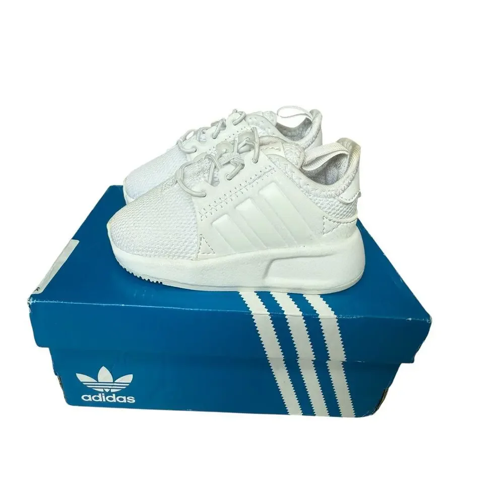 Adidas Kids White X-PLR EL Low Top Lace-Up Sneaker Shoes Size 4K